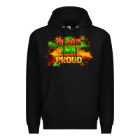Black black and proud Premium Hoodie - FaDigitalArtStudio