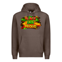 Coffee black and proud Premium Hoodie - FaDigitalArtStudio