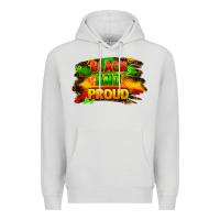 Dove Grey black and proud Premium Hoodie - FaDigitalArtStudio