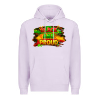 Lilac black and proud Premium Hoodie - FaDigitalArtStudio