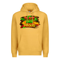 Mustard black and proud Premium Hoodie - FaDigitalArtStudio