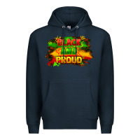 Navy black and proud Premium Hoodie - FaDigitalArtStudio