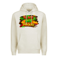 Oatmeal Heather black and proud Premium Hoodie - FaDigitalArtStudio