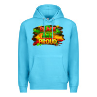 Ocean Blue black and proud Premium Hoodie - FaDigitalArtStudio