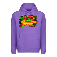 Purple black and proud Premium Hoodie - FaDigitalArtStudio