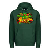 Sports Green black and proud Premium Hoodie - FaDigitalArtStudio