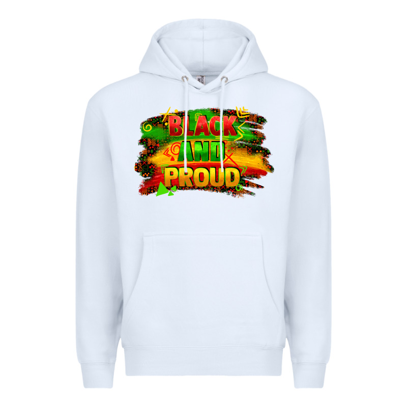 Black And Proud Premium Hoodie by FaDigitalArtStudio | Teevron