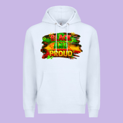 Black And Proud Premium Hoodie Designed By Fadigitalartstudio