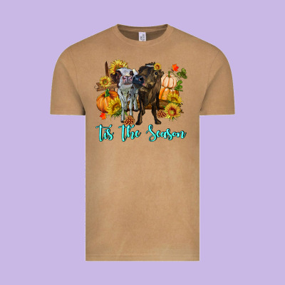 Tis The Season Cows Vintage Tee Designed By Ranaportraitstore