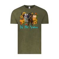 Vintage Olive Tis The Season Cows Vintage Tee - RanaPortraitStore