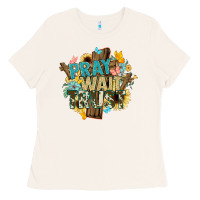 Bone pray wait trust crosses christian Ladies Tee - NancyCooperArtShop