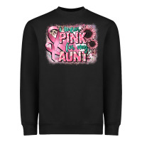 Black i wear pink for my aunt Heavyweight Sweatshirt - CowGirlArtShop