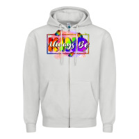 Dove Grey Always be kind Zipper Hoodie - FaDigitalArtStudio