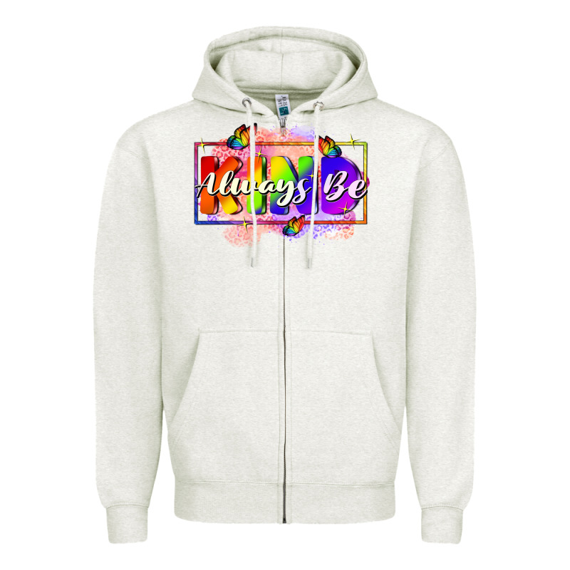 Always Be Kind Zipper Hoodie by FaDigitalArtStudio | Teevron