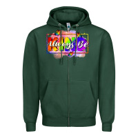 Sports Green Always be kind Zipper Hoodie - FaDigitalArtStudio