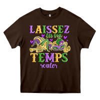 Chocolate Brown laissez les bon temps rouler Heavy Core Tee - MaliasSmallBusiness