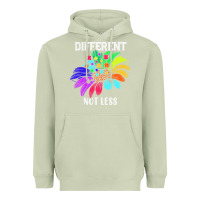 Matcha Different Not Less Daisy Autism Puzzle Heavyweight Hoodie - CowhideDigitalArt