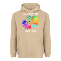 Mushroom Different Not Less Daisy Autism Puzzle Heavyweight Hoodie - CowhideDigitalArt