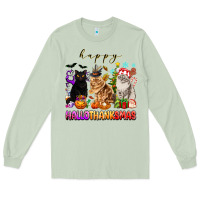 Matcha happy hallothanksmas cats Long Sleeve Tee - texasbilliewilder