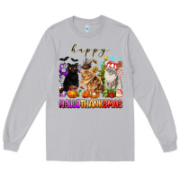 Moon Dust happy hallothanksmas cats Long Sleeve Tee - texasbilliewilder