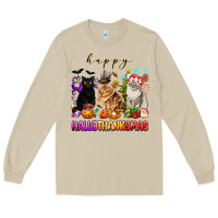 Mushroom happy hallothanksmas cats Long Sleeve Tee - texasbilliewilder