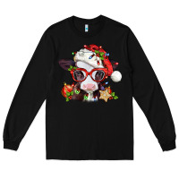 Black Christmas baby cow Long Sleeve Tee - Jasminsmagicworld