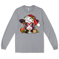 Heather Grey Christmas baby cow Long Sleeve Tee - Jasminsmagicworld
