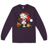 Plum Christmas baby cow Long Sleeve Tee - Jasminsmagicworld