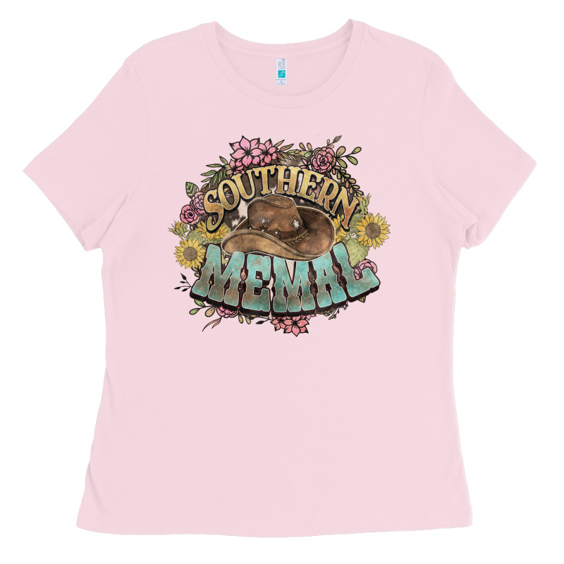 Southern Memal Western Flowers Ladies Tee by NancyCooperArtShop | Teevron