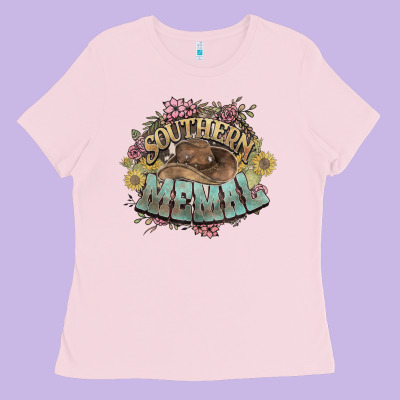 Southern Memal Western Flowers Ladies Tee Designed By Nancycooperartshop