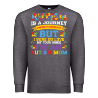 Charcoal Heather lil autism mom Premium Sweatshirt - CowhideDigitalArt