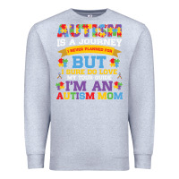 Heather Grey lil autism mom Premium Sweatshirt - CowhideDigitalArt