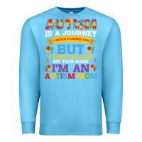 Ocean Blue lil autism mom Premium Sweatshirt - CowhideDigitalArt