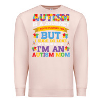 Pale Pink lil autism mom Premium Sweatshirt - CowhideDigitalArt