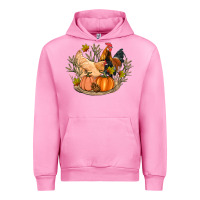 Fuchsia Pink fall coop animals pumpkin Urban Hoodie - Artiststas