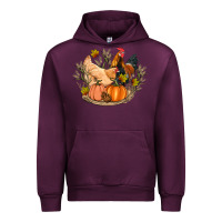 Mauve Wine fall coop animals pumpkin Urban Hoodie - Artiststas