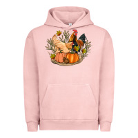 Pigment Salmon fall coop animals pumpkin Urban Hoodie - Artiststas