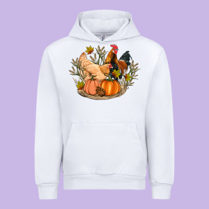 Fall Coop Animals Pumpkin Urban Hoodie Designed By Artiststas