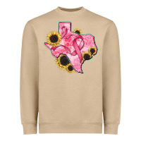 Texas Map Breast Cancer Heavyweight Sweatshirt | Teevron