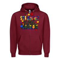 Burgundy straight against hate Zipper Hoodie - FaDigitalArtStudio