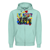 Seafoam straight against hate Zipper Hoodie - FaDigitalArtStudio