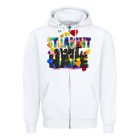 White straight against hate Zipper Hoodie - FaDigitalArtStudio