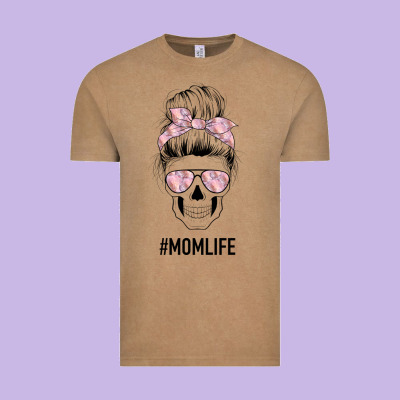 Pink Flower Mom Skull Vintage Tee Designed By Bettercallsaul