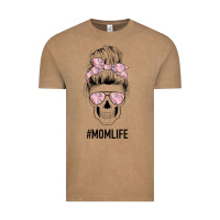Vintage Coffee Pink Flower Mom Skull Vintage Tee - Bettercallsaul