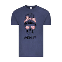 Vintage Denim Pink Flower Mom Skull Vintage Tee - Bettercallsaul