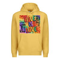 Antique Gold Pride love is love Premium Hoodie - FaDigitalArtStudio