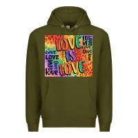 Army Green Pride love is love Premium Hoodie - FaDigitalArtStudio