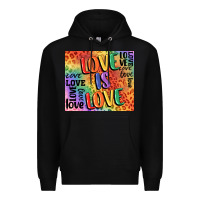 Black Pride love is love Premium Hoodie - FaDigitalArtStudio