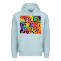 Blue Mist Pride love is love Premium Hoodie - FaDigitalArtStudio