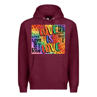 Burgundy Pride love is love Premium Hoodie - FaDigitalArtStudio